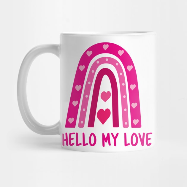 Hello my love valentine boho rainbow by yasminepatterns